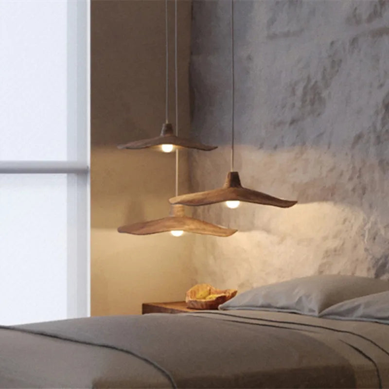 Vintage Wabi Sabi vent suspension lustre japonais pour café Loft lustre salle à manger décor à la maison chambre lampe de chevet