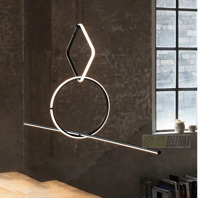 lustre nordique led pour décoration créative de la maison - vue 3 sur 7
