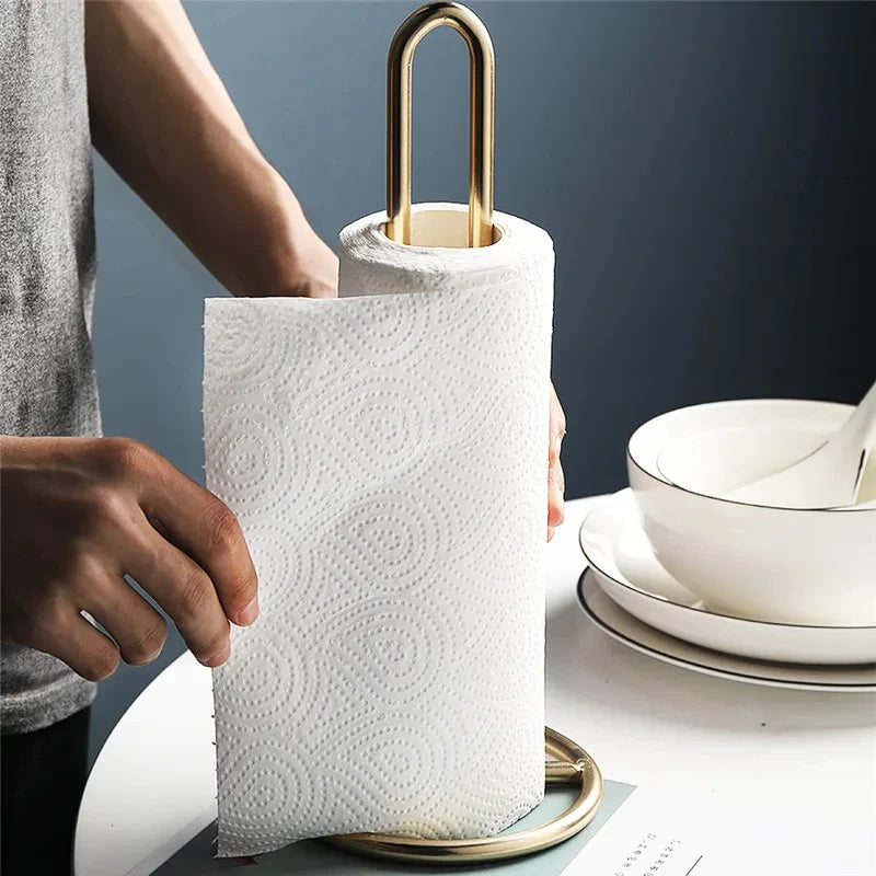 porte-rouleau en acier inoxydable pour essuie-tout et serviettes