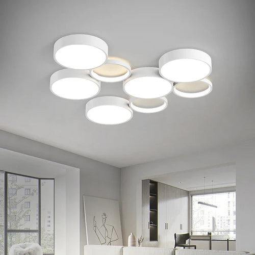 Cercles modernes combinaison Led plafonnier éclairage salon chambre Led minimaliste intelligent plafonniers décor à la maison luminaires