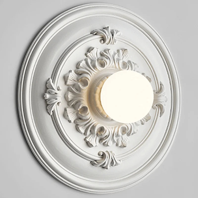 applique murale ronde rétro haut de gamme en verre