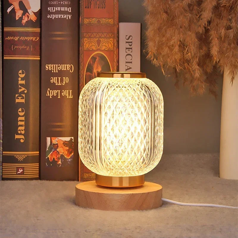 lampe à poser en cristal led rechargeable pour décoration intérieure - vue 4 sur 7