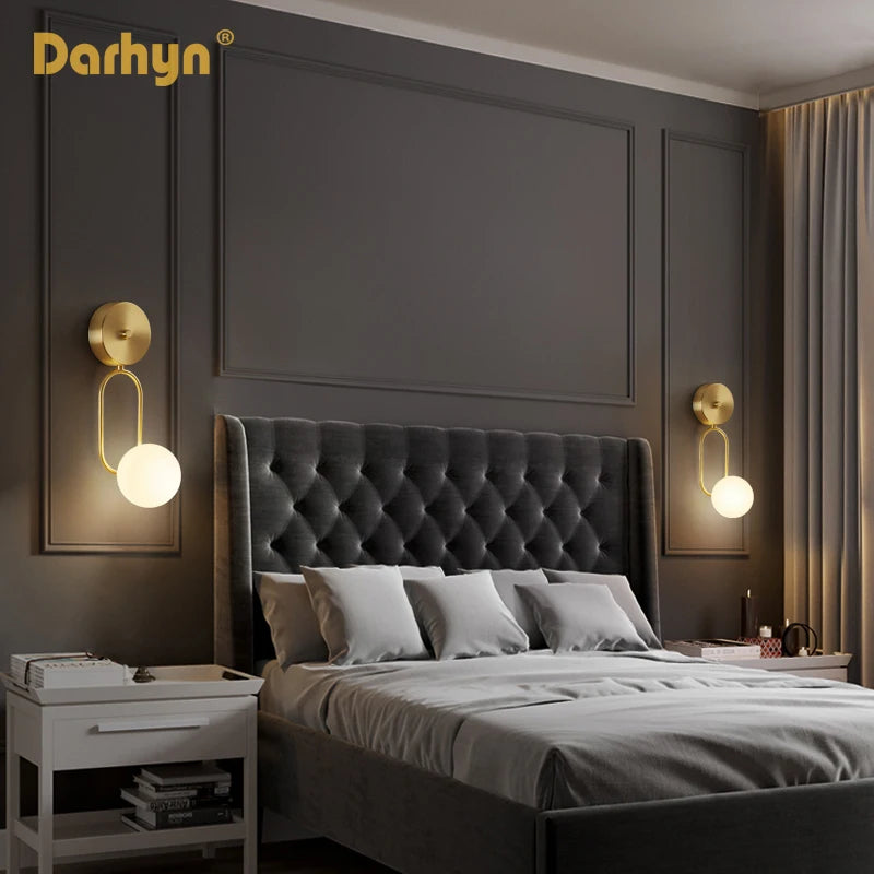 LED cuivre applique moderne nordique simple étude décoratif - vue 4 sur 13