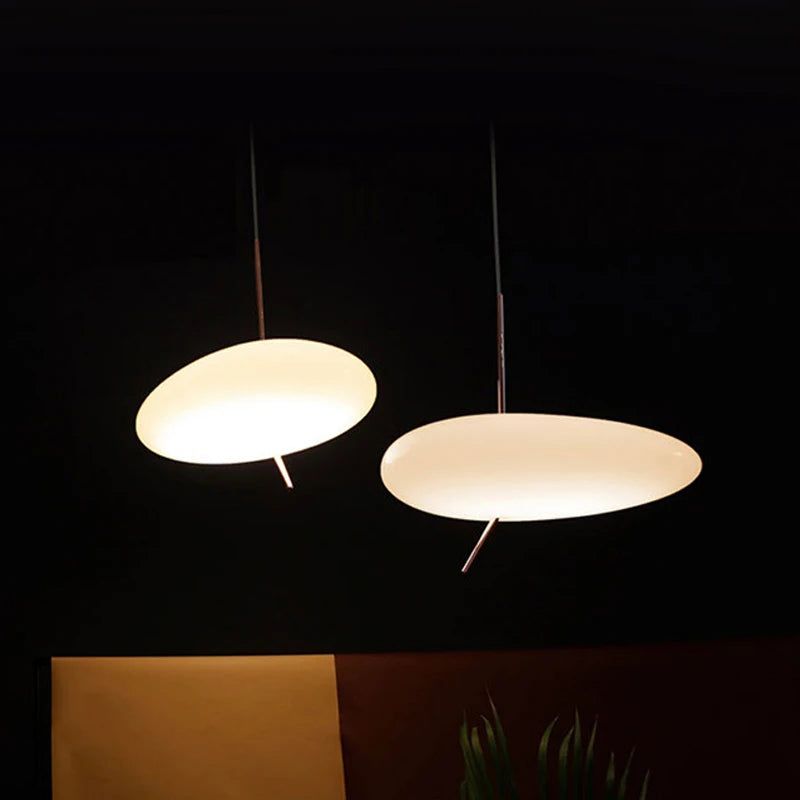 lampe led nordique suspendue avec interrupteur tactile et galets de verre