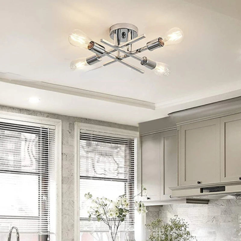 Plafonnier industriel minimaliste usa design moderne - vue 4 sur 7