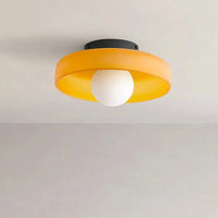 Plafonnier LED Vintage en verre à tête unique