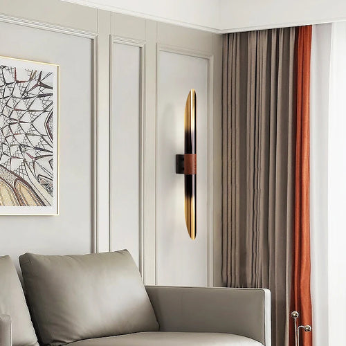 applique murale décorative en métal avec imitation bois