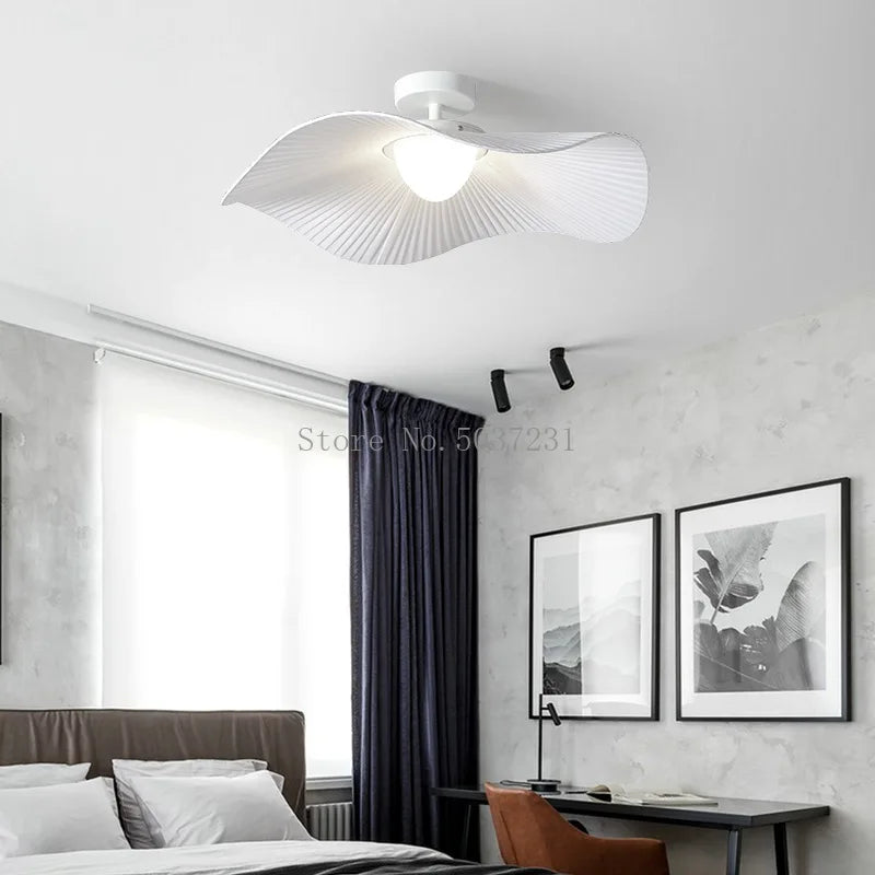 lustre nordique design lotus éclairage led moderne pour intérieur - vue 5 sur 10