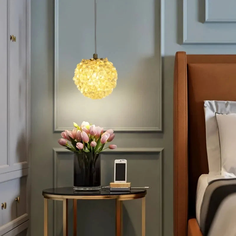 lustre boule de cristal design artistique de luxe moderne - vue 3 sur 6