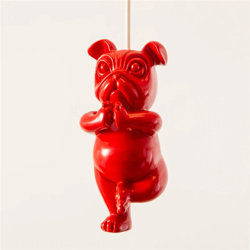 plafonnier créatif animal chien en résine pour décor amusant - vue 6 sur 8