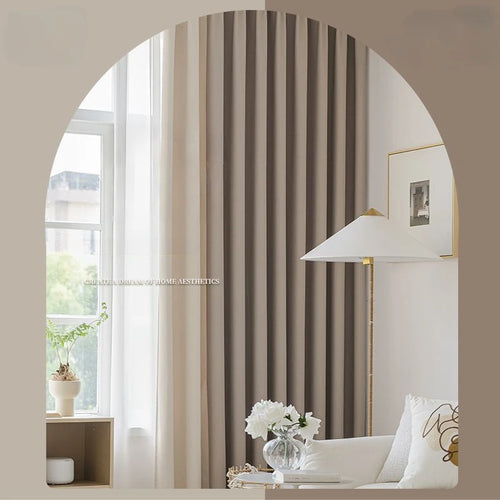 Rideau occultant style nordique pour salon chambre épais
