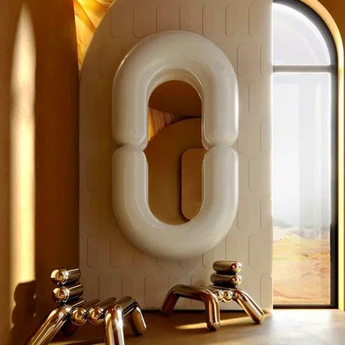 miroir mural ovale décoratif style nordique pour chambre - vue 13 sur 15