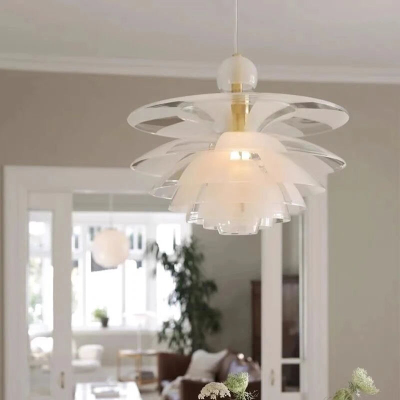 suspension led modernes en acrylique pour intérieur - vue 5 sur 8