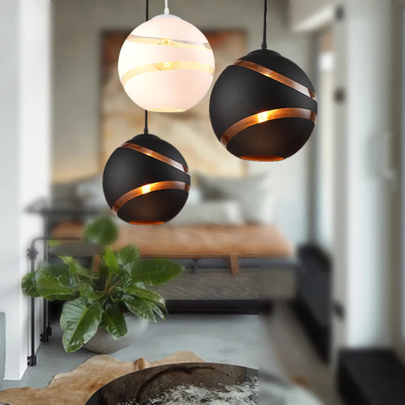 suspension nordiques modernes en verre pour décoration loft bar
