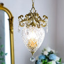 lustre doré en cristal français motif ananas moyen âge suspension