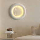applique murale led lune 3 intensités art déco résine