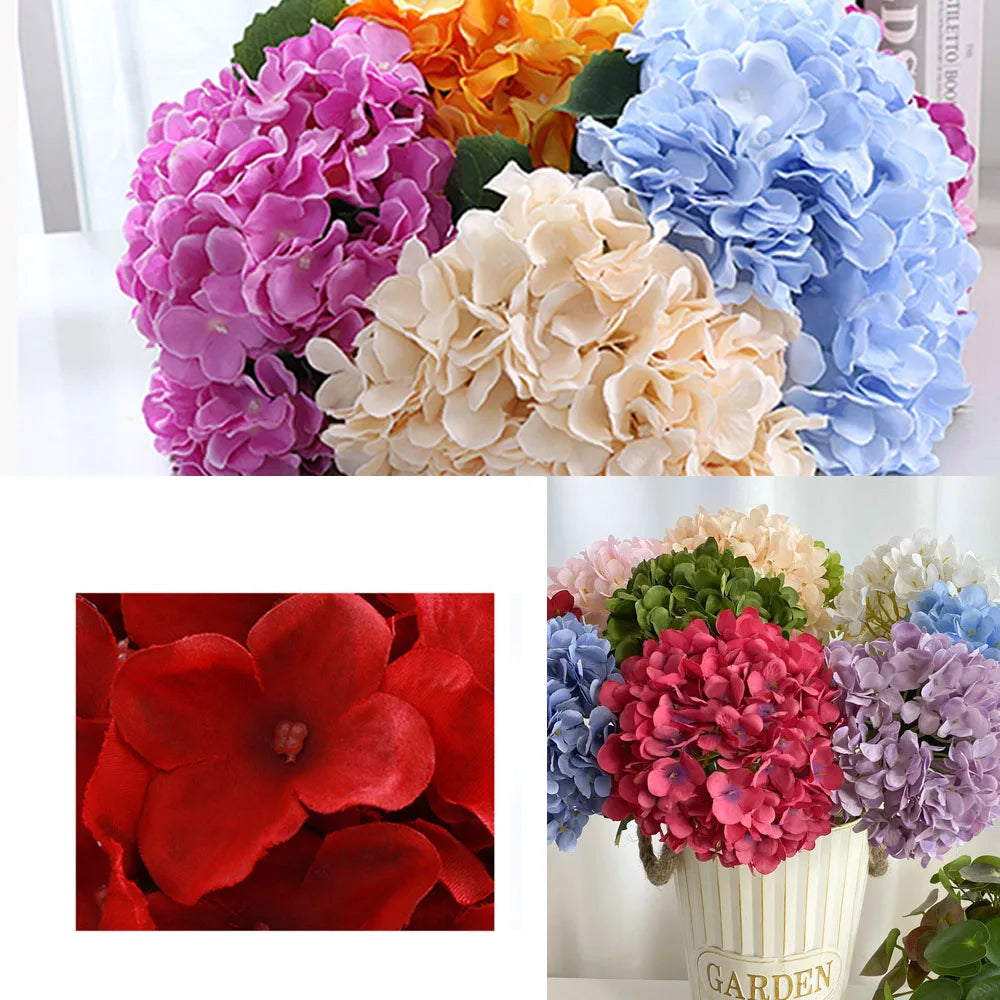 bouquet d'hortensias artificiels en soie pour décoration d'événements - vue 7 sur 19