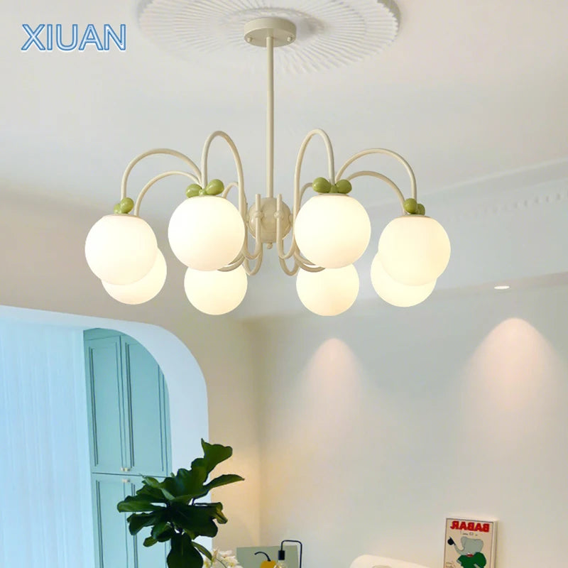 lustre en verre de style français idéal pour hôtel - vue 2 sur 11