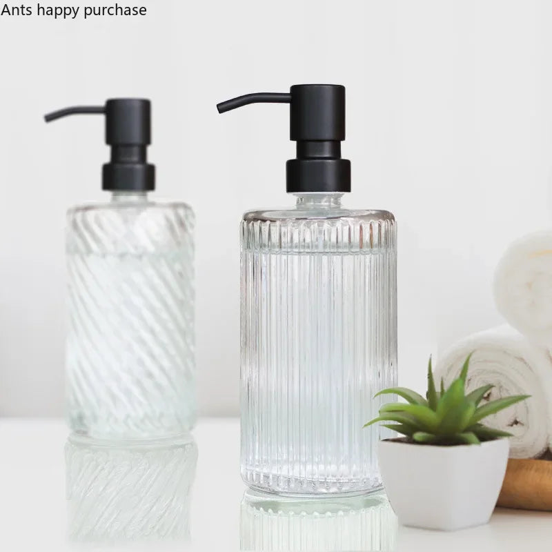bouteille en verre pour lotion désinfectant et distributeur de savon - vue 4 sur 15