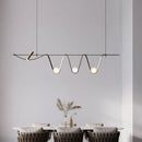 lustre moderne à led design nordique en verre lumineux