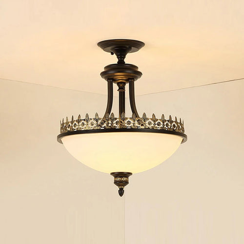 Plafonnier Vintage en verre