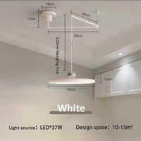 lustre led lumière simple déco maison bras long bar