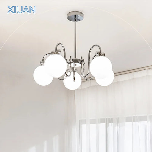 Lustre verre blanc laiteux