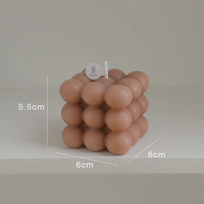 bougie cube parfumée à bulles en cire de soja artisanale - vue 11 sur 14