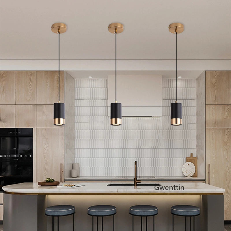lustre moderne en or pour décoration intérieure avec lumières led - vue 6 sur 9