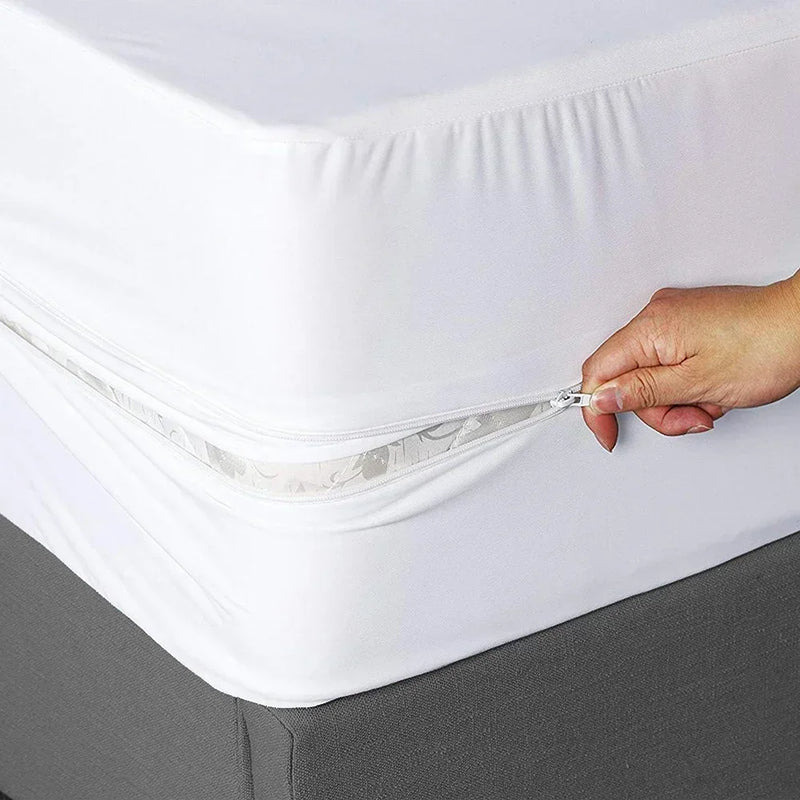 housse de matelas imperméable à fermeture éclair pour tous types de lits