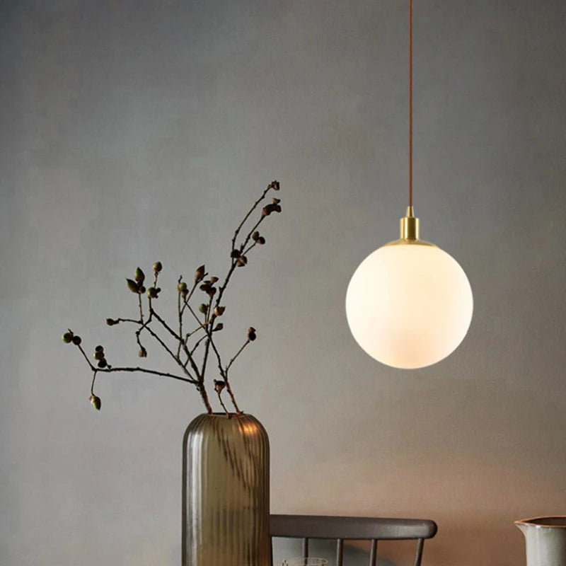suspension en laiton moderne minimaliste orbe lumineux