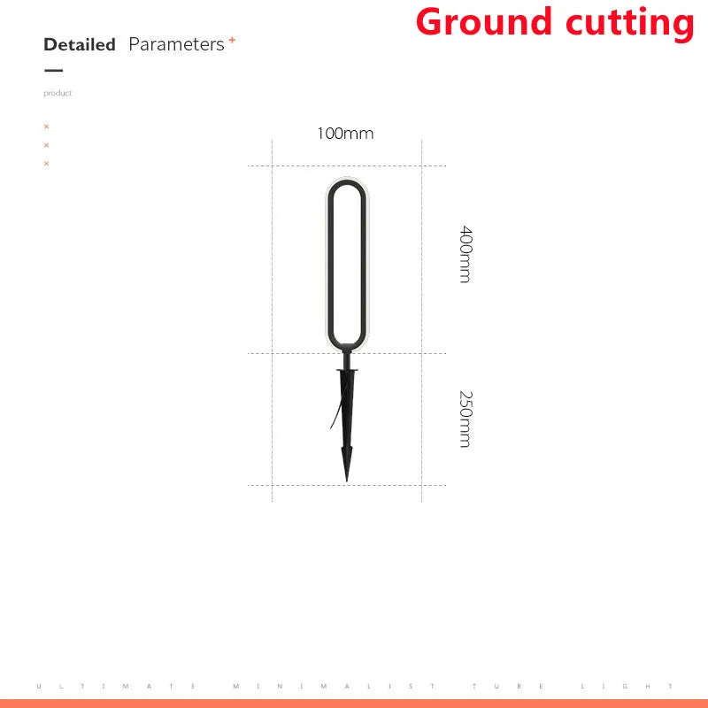 lampe LED extérieure ronde minimaliste pour jardin et allée