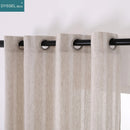 Rideau effet lin rayé style américain salon chambre