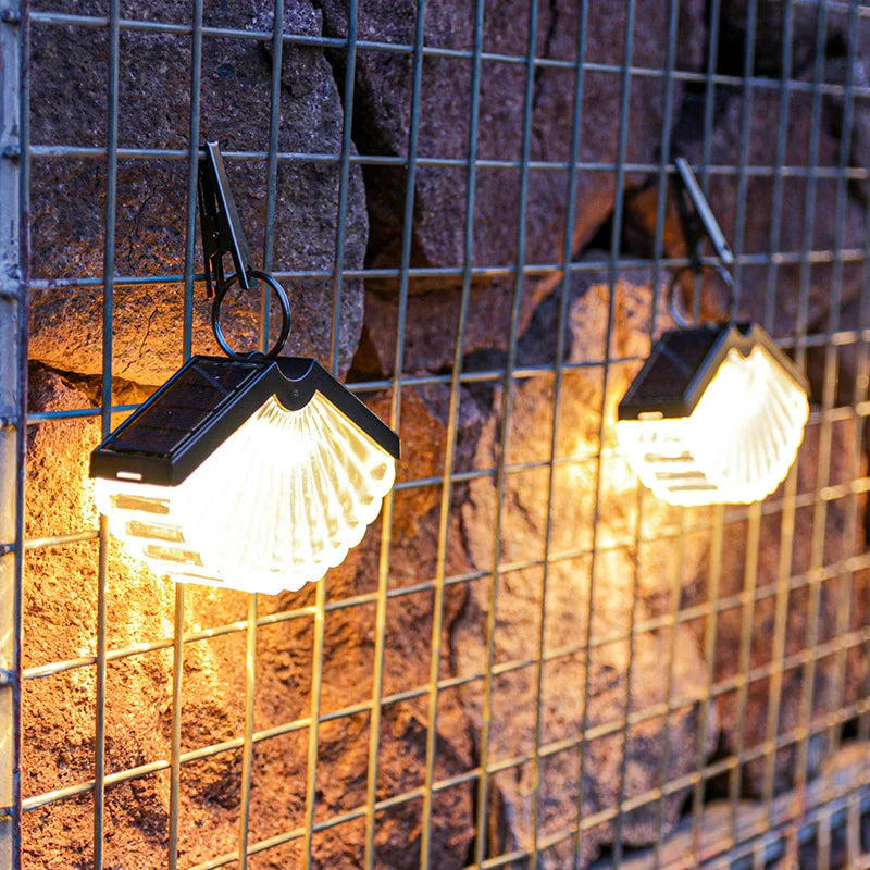 lanterne suspendue solaire pliable pour décoration extérieure et Noël - vue 4 sur 9