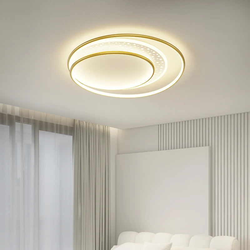 plafonnier led créatif en forme de lampes étoiles rondes - vue 3 sur 10