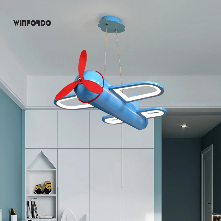 Lustre Led moderne en forme d'avion - vue 3 sur 8