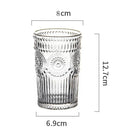 Verres relief tournesol style retro pour boissons froides