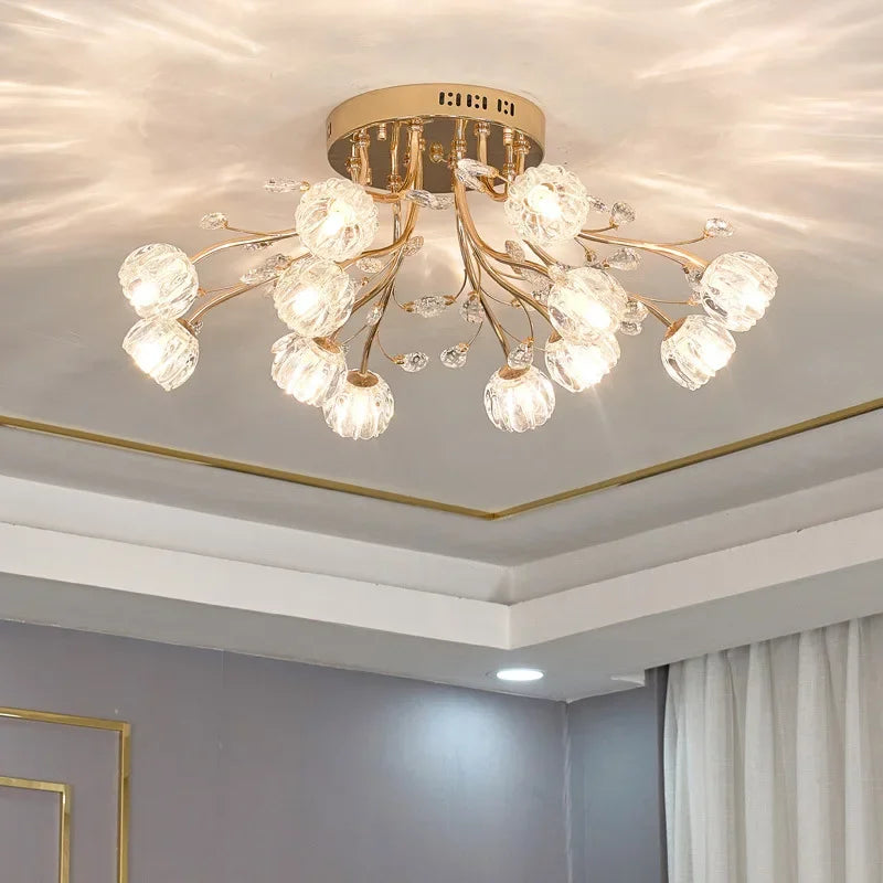 plafonnier moderne en cristal pour un éclairage luxueux - vue 2 sur 9