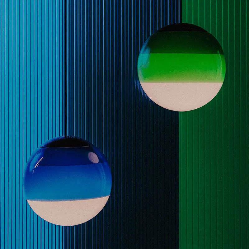 lustre suspension led moderne en verre dégradé pour intérieur