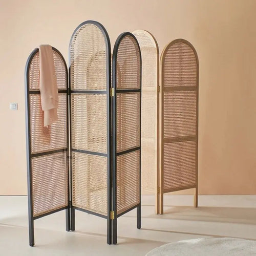 paravent en rotin pliable de style japonais mobile