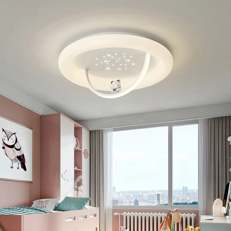 Chaud mignon enfants chambre plafonniers romantique ciel étoilé ours lumière princesse chambre bébé chambre garçon fille chambre plafonniers - vue 3 sur 10