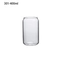 Verre canette borosilicate avec couvercle bambou et paille