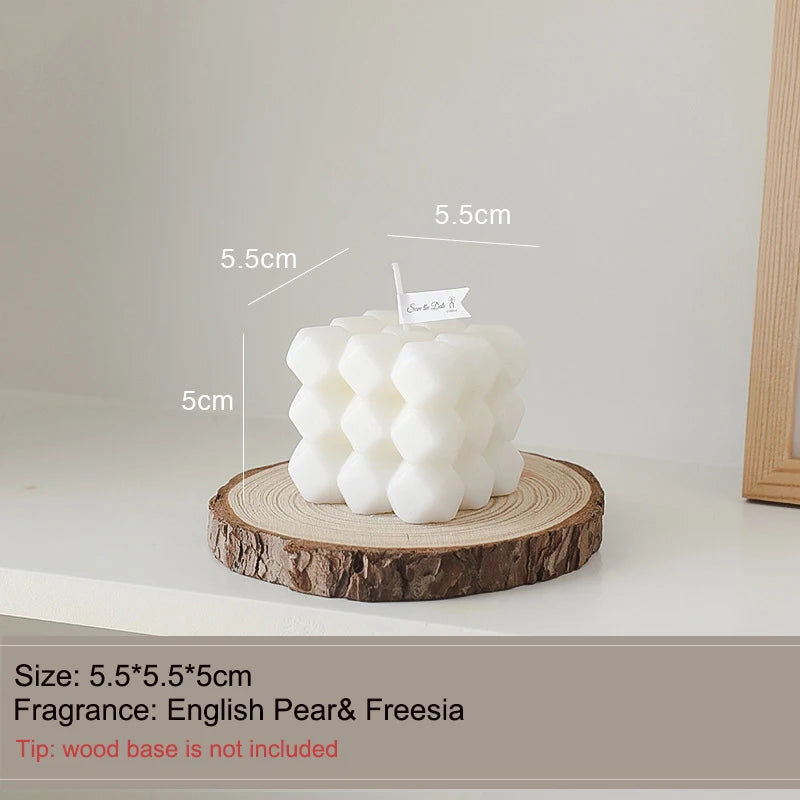 bougies parfumées cube rubik en cire de soja pour décoration et aromathérapie - vue 8 sur 13
