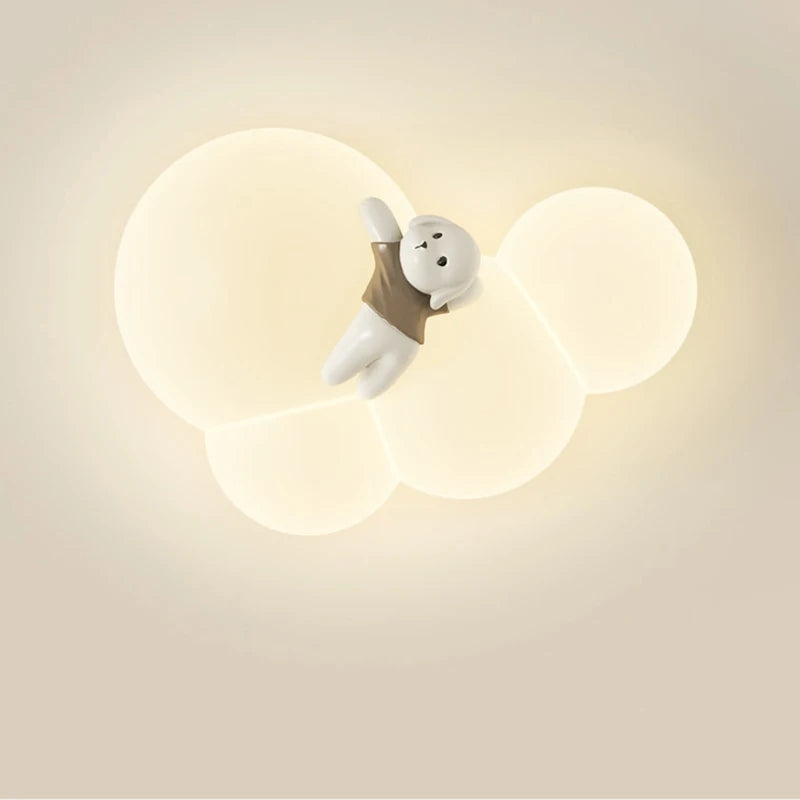 applique murale nuage ourson et chien veilleuse décorative enfant - vue 2 sur 7