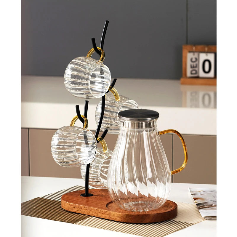 Pichet theiere verre borosilicate resistant chaleur moderne
