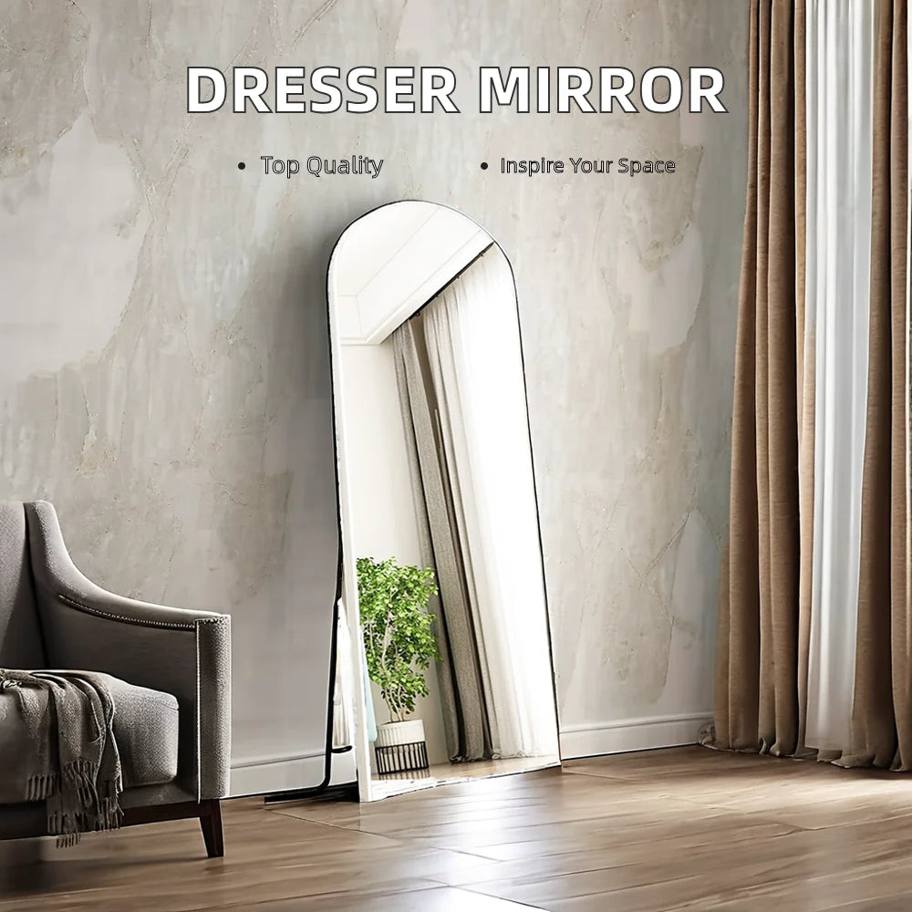 miroir de sol plein long design semi-circulaire pour intérieur - vue 7 sur 9