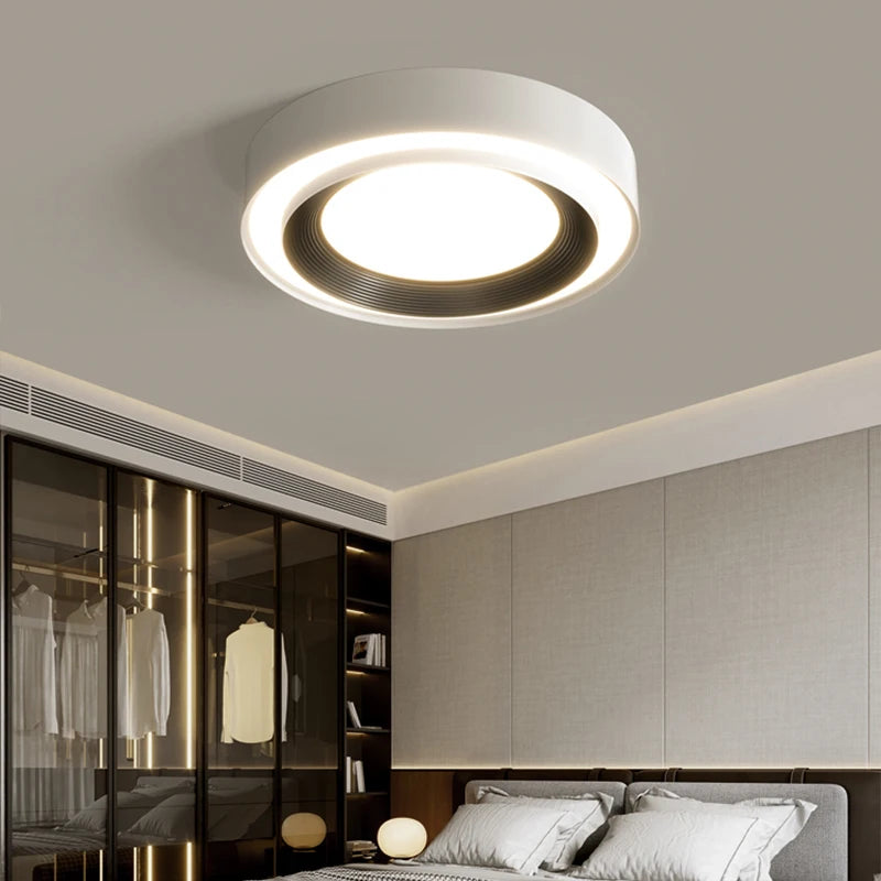 Lampe de couloir d'entrée d'allée minimaliste Simple moderne Protection des yeux salle de vie lustres créatif petit plafonnier rond - vue 6 sur 11