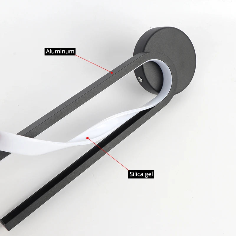 applique murale led aluminium silicone