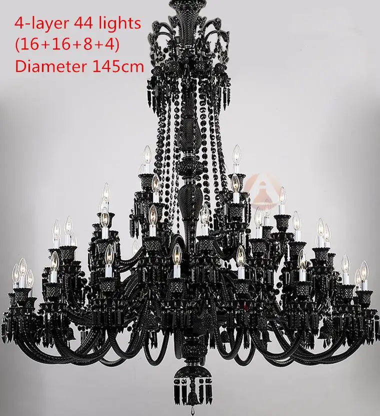 lustre en cristal à 44 bras pour hôtel et centre commercial