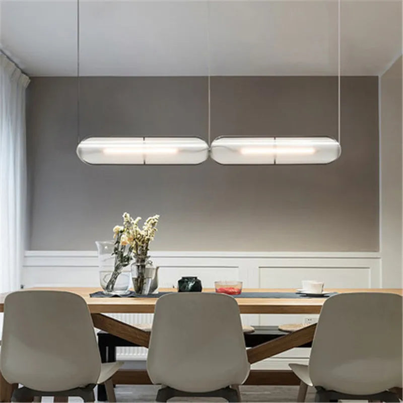 lampe led moderne à suspension réglable pour bar et bureau